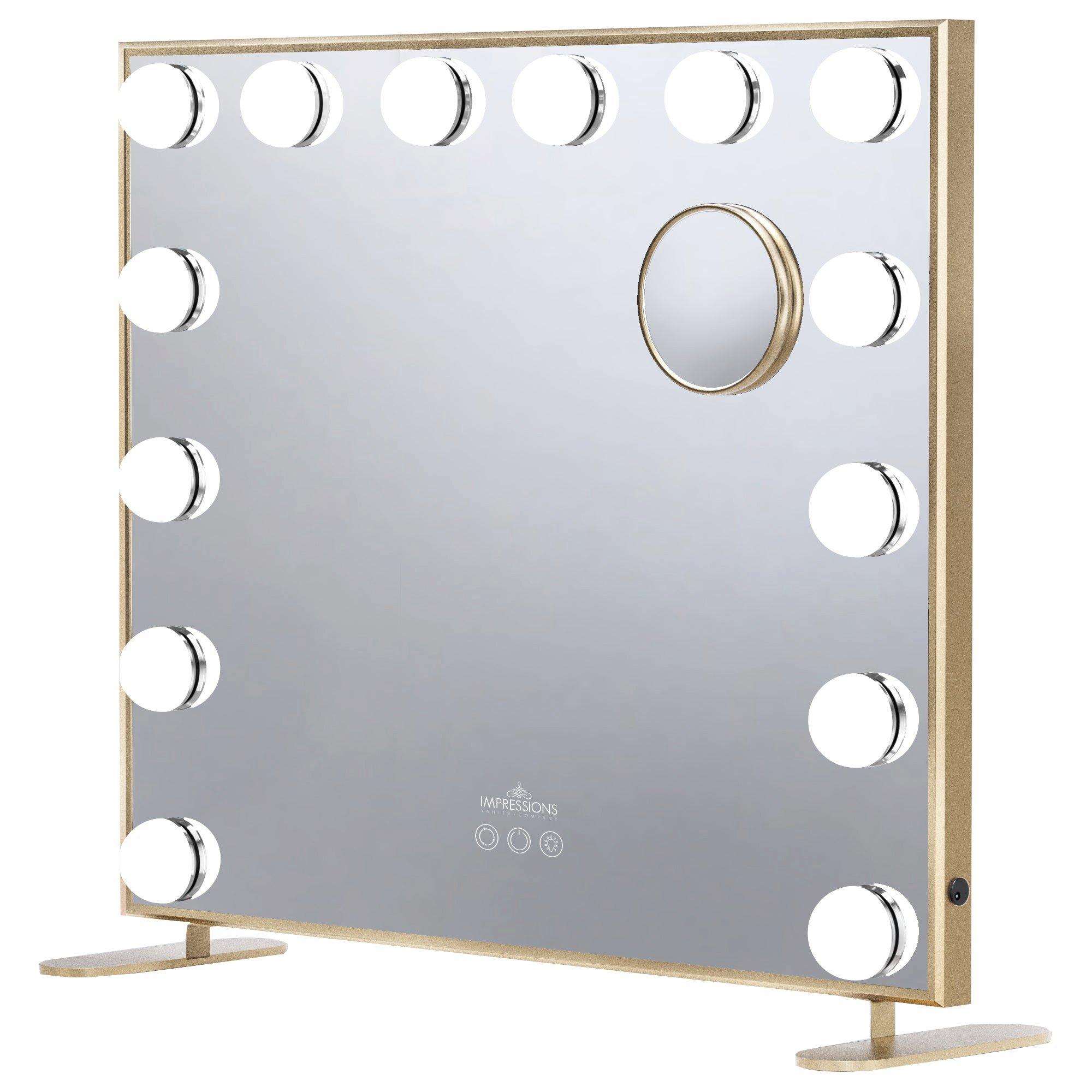 Impressions Home Hollywood Tri-Tone Plus Makeup Mirror, цвет: Шампань золотой — фото 6