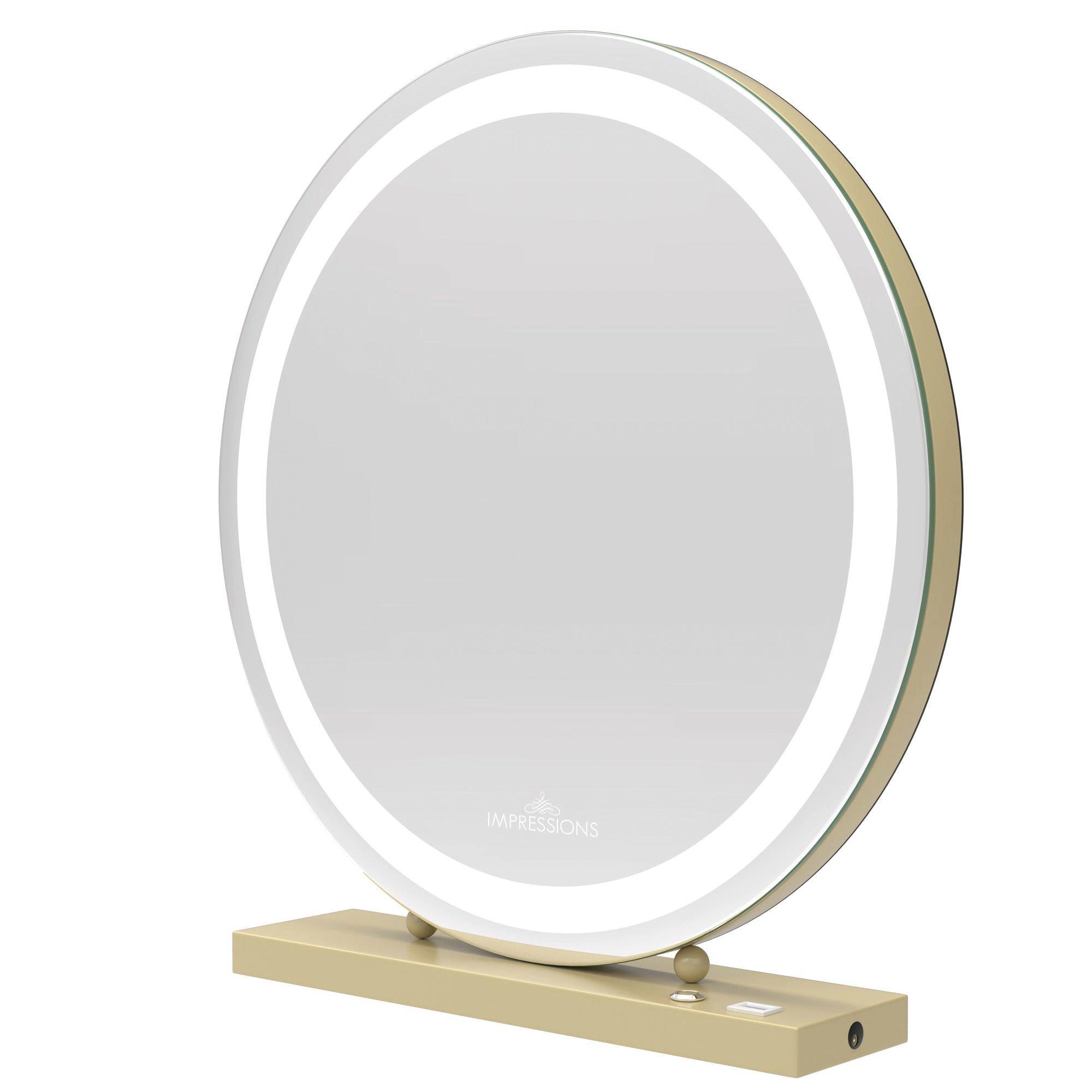 Impressions Home Hollywood Venus LED Makeup Mirror - Gold, цвет: Золотой — фото 3