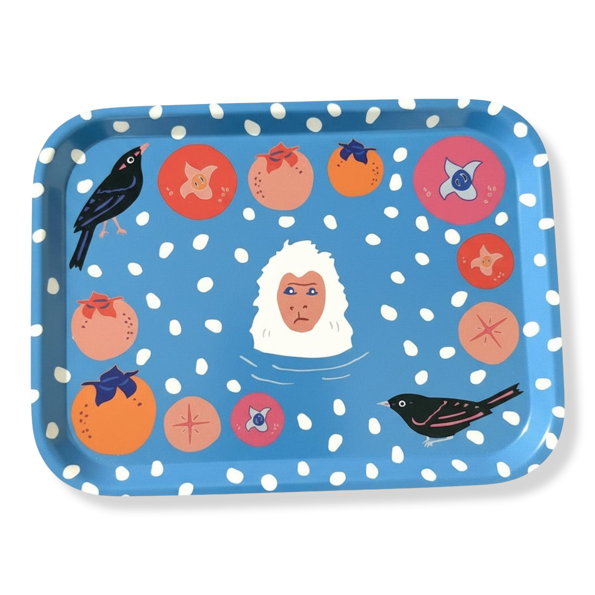 Centinelle Snow Monkey and Persimmons Tray #1