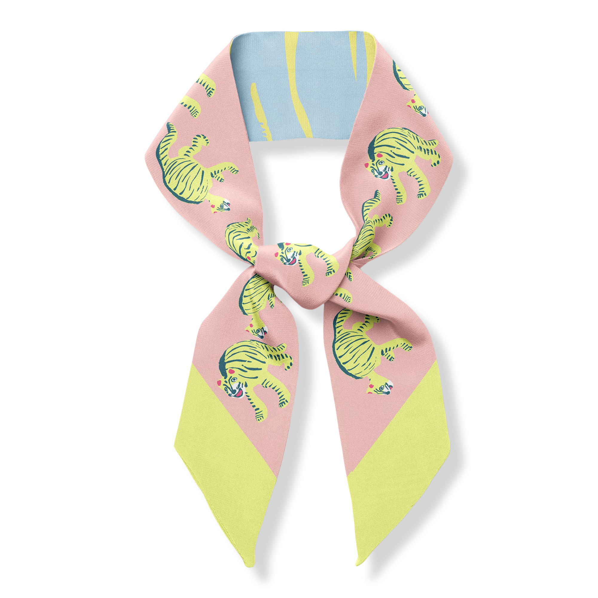 Centinelle Nodding Tigers Twilly Ribbon Scarf #1