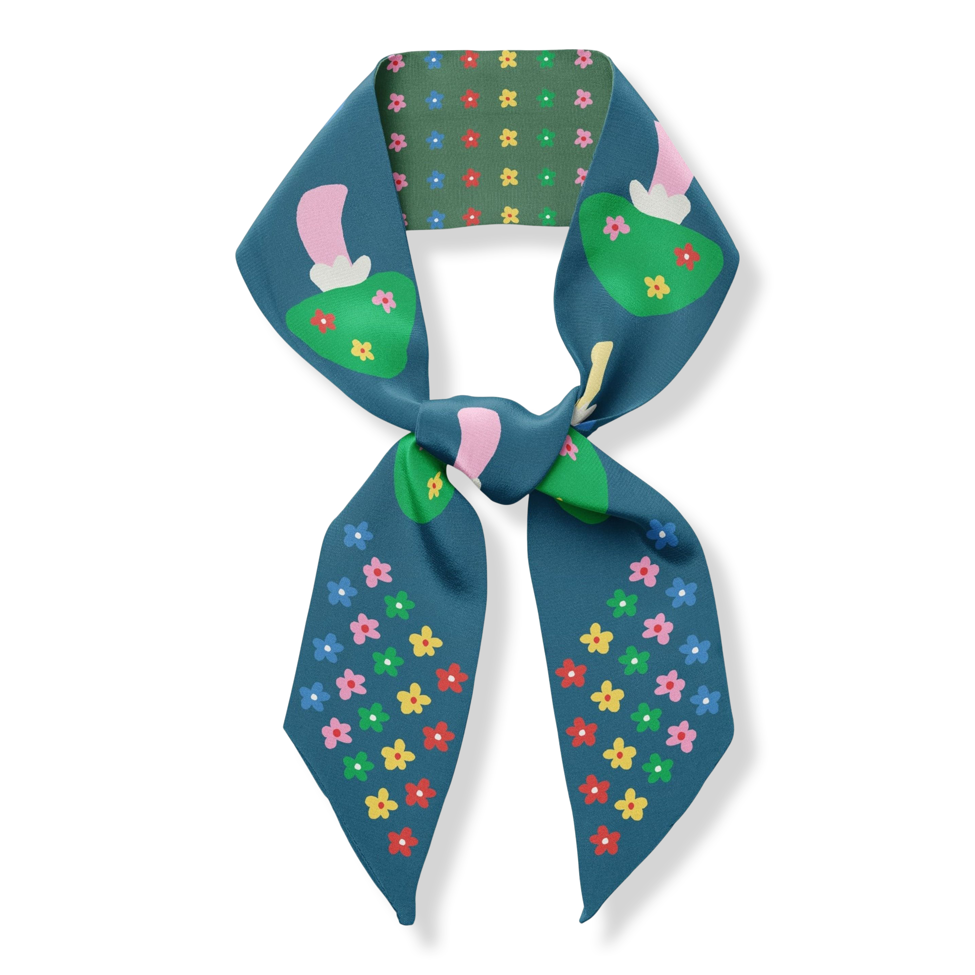 Centinelle Mushroom Floral Twilly Ribbon Scarf #1
