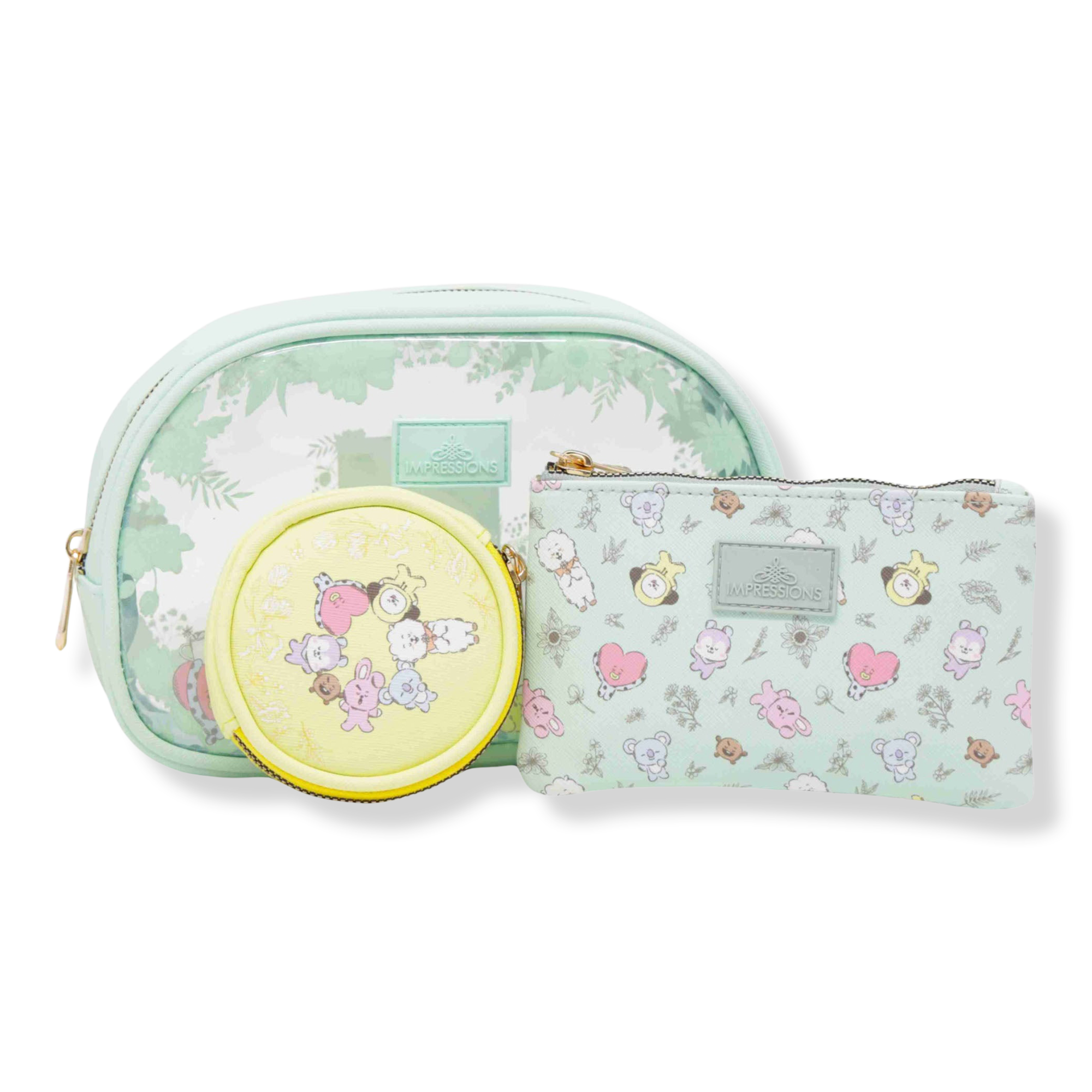 Impressions Home BT21 3-Piece Makeup Bag Set #1