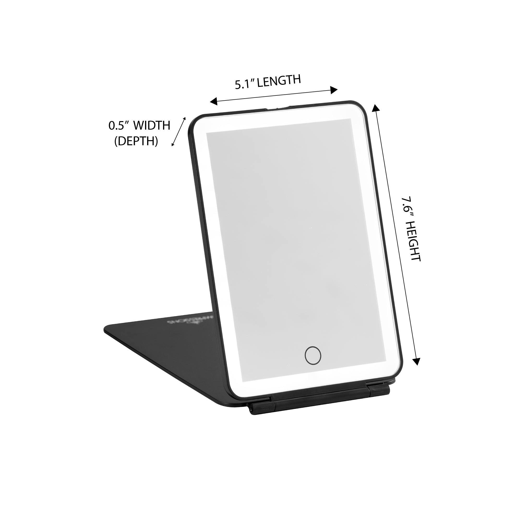 Impressions Home Touch Pad Mini Tri-Tone LED Makeup Mirror, цвет: Розовый — фото 8