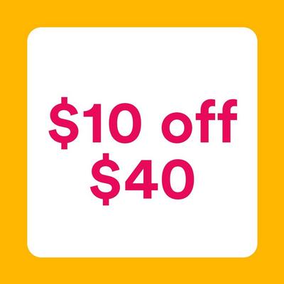 $10 off $40