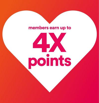 Earn up to 4X points