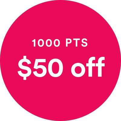 1000 points is $50 off