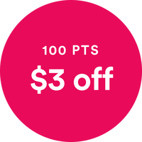 100 points is $3.00 off