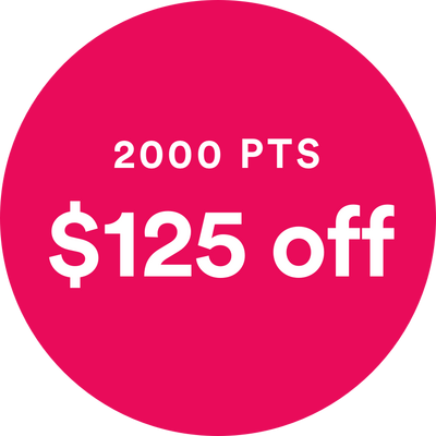 2000pts is $125 off