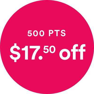 500 points is $17.50 off