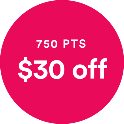 750 points is $30 off