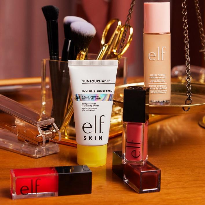 Glowing With New ELF Products - Whoa Glow SPF, Halo Glow Liquid Filter, Halo  Glow Blush and Highlighter Beauty Wand, Lip Lacquer, and Lash 'N Roll  Mascara