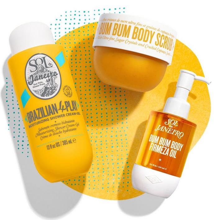 Sol de Janeiro Brazilian Bum Bum Cream with Scrub, Shower Gel, Fragrance  Mist & Hair Treatment