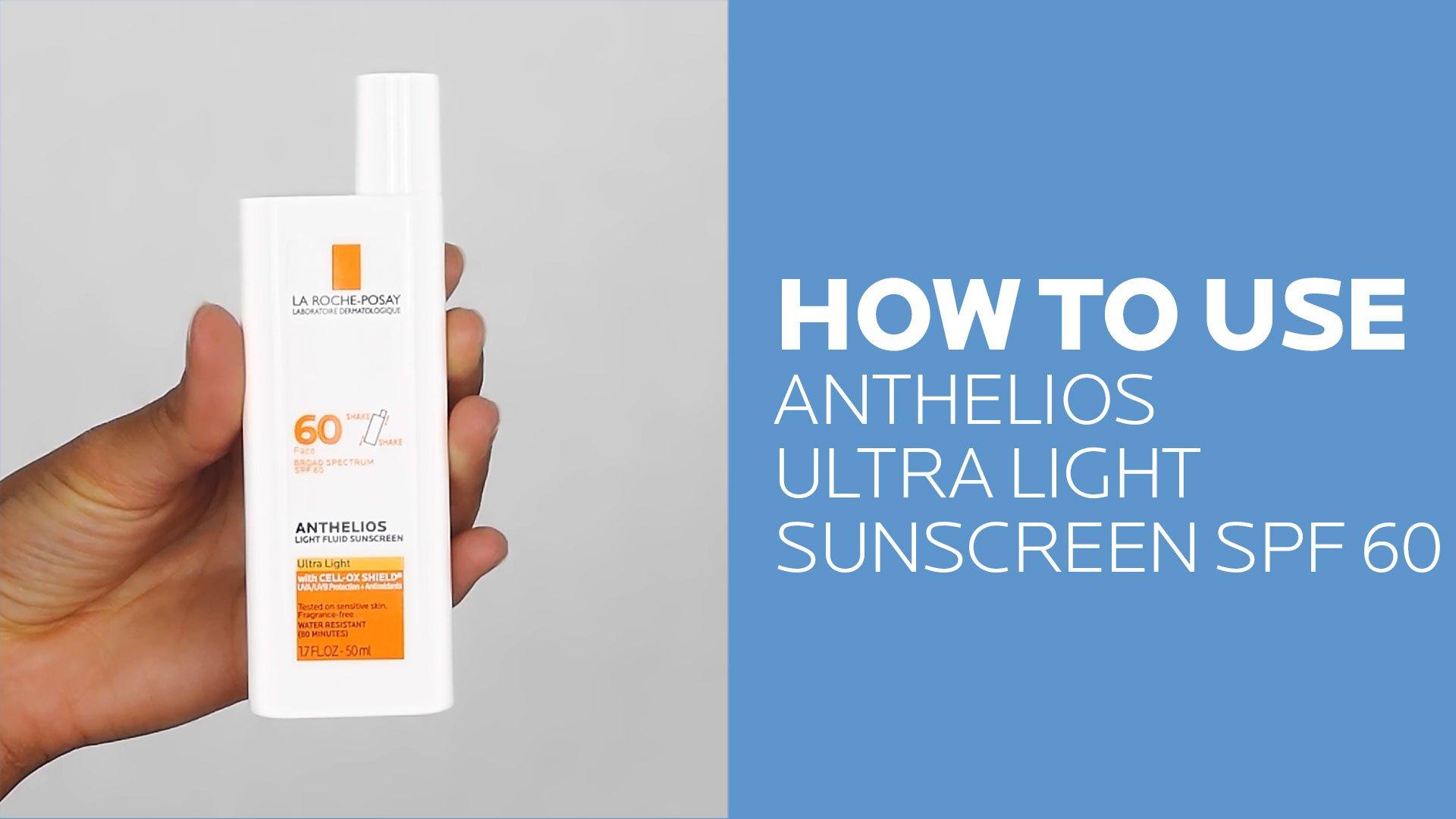 La Roche-Posay Anthelios Light Fluid Face Protector solar de amplio  espectro SPF 60, protector solar para piel sensible, libre de oxibenzona,  sin