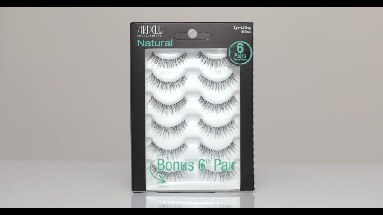 Ardell False Eyelashes buy Natural 110 Eye-Lifting Effect 6 pair Multipack 30 Pairs