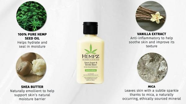 Hempz Limited Edition Spun Sugar & Vanilla Bean Herbal Body Moisturizer #7