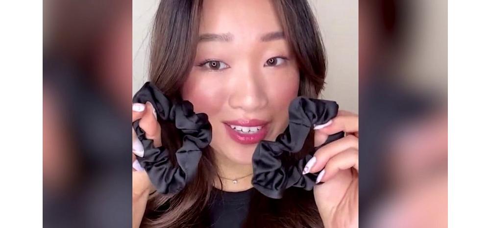 Black Satin Sleep Hair Scrunchies