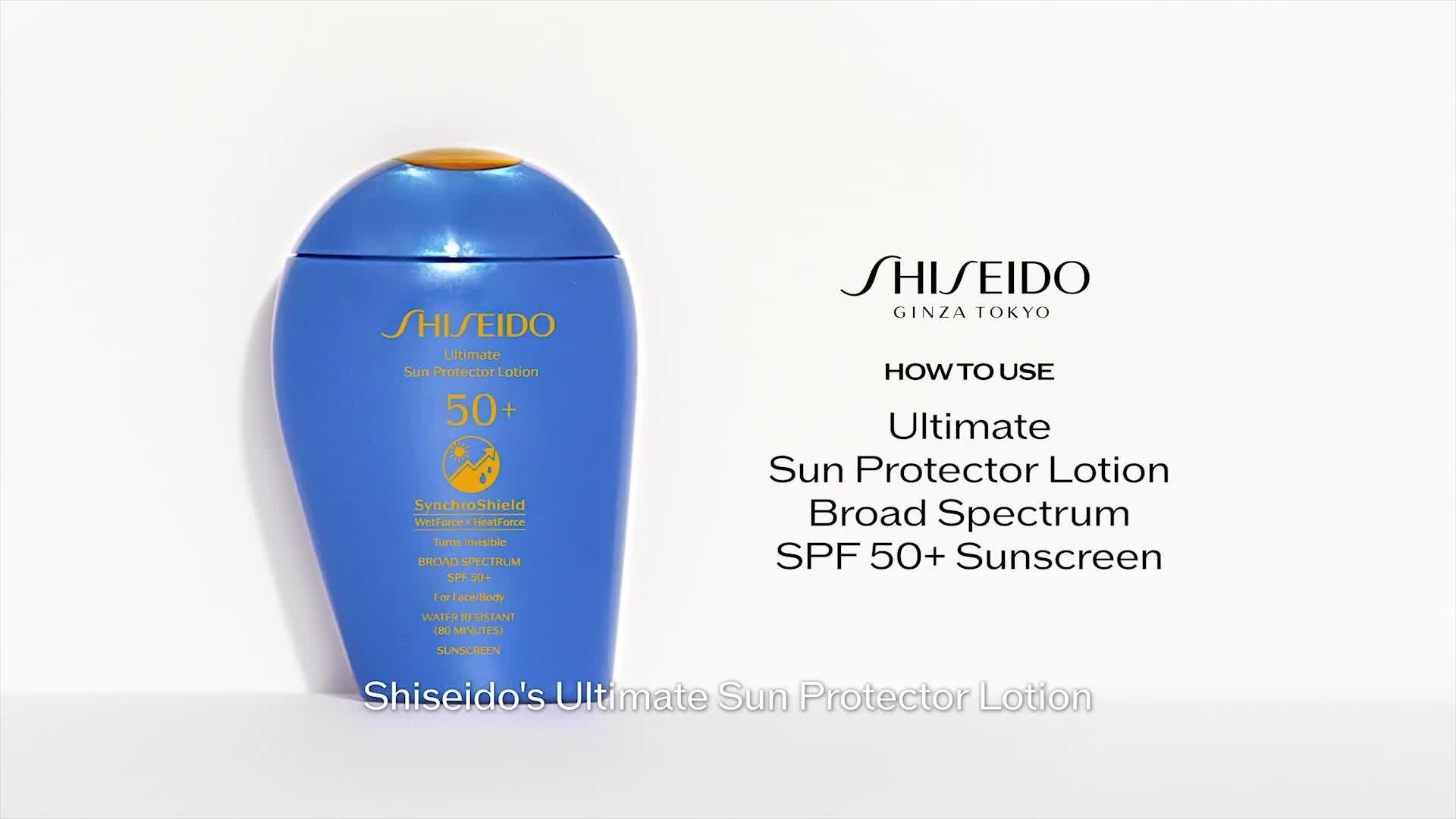 Shiseido Protector solar transparente en barra SPF 50+ y Ultimate Sun  Protector Cream (1.7 fl oz) – Protector solar invisible de amplio espectro  –