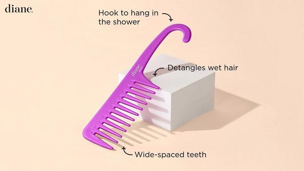 Diane 8-1/4" Hanging Shower Detangling Comb #6