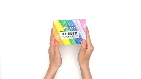 Arctic Fox Rainbow Color Processing Bowls #4