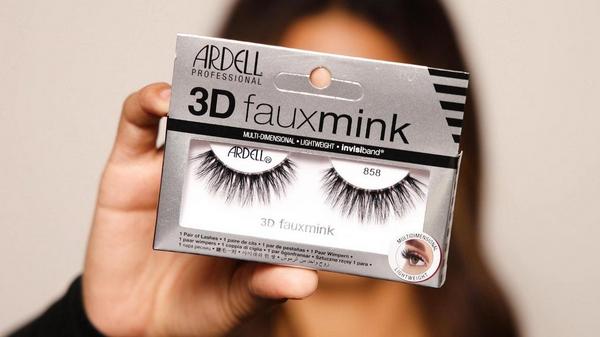 Ardell 3D Faux Mink #858, Multi-dimensional False Eyelash with Invisiband #9