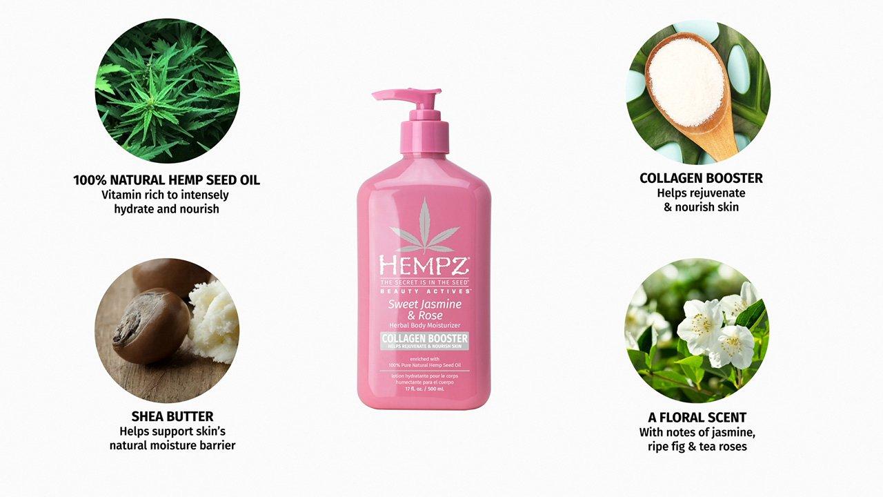 Hempz - 17.0 oz Sweet Jasmine & Rose Body Moisturizer With