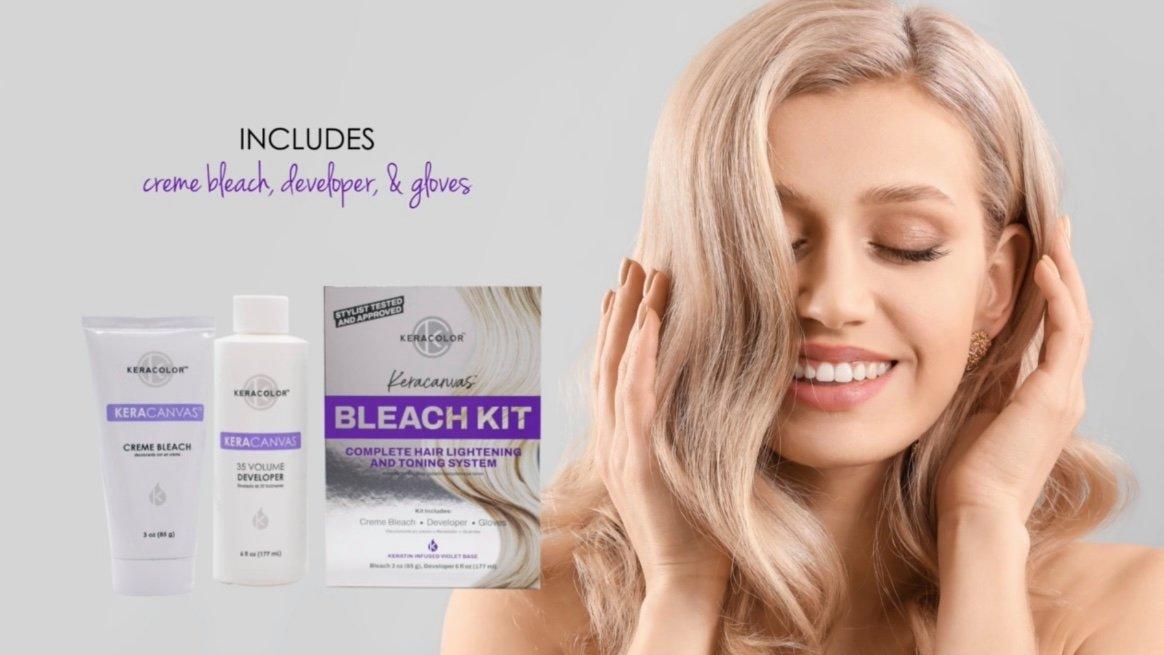 Keracolor Keracanvas Hair Bleach Kit - Complete Hair Lightening & Toning  System, 1 count