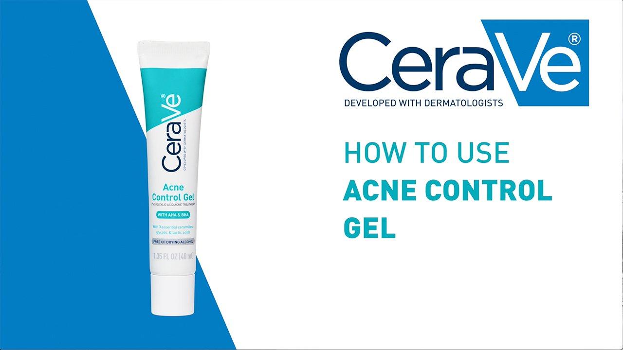  CeraVe Salicylic Acid Acne Treatment with Glycolic Acid and  Lactic Acid, AHA/BHA Acne Gel for Face to Control and Clear Breakouts