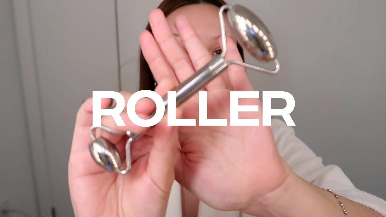 Stainless Steel Dual Ended Facial Roller