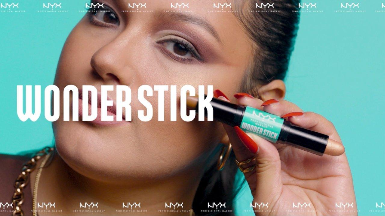 ad No contour vs contour with the NEW wonder stick😍😍 @NYX Cosmetics