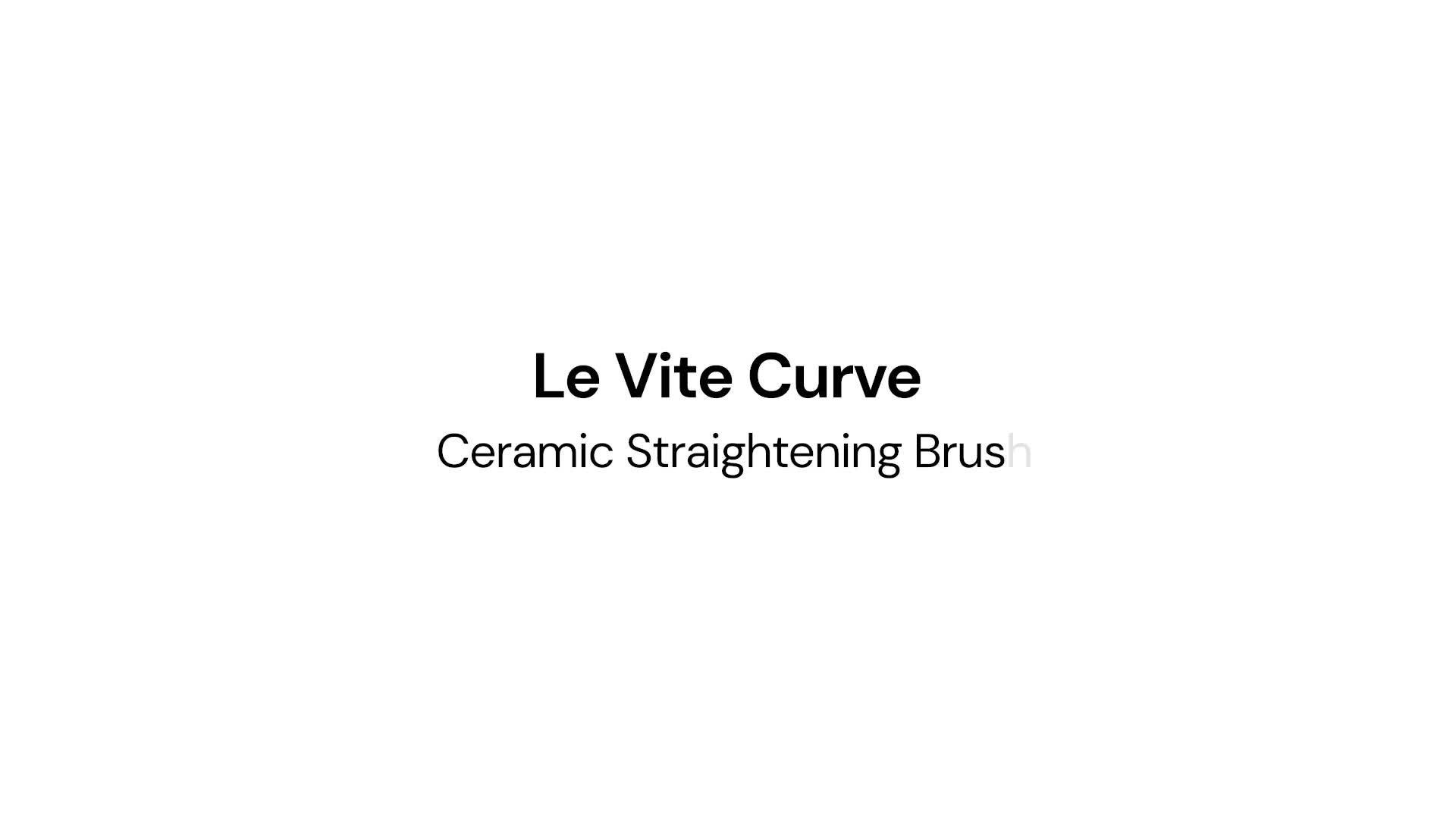 L'Ange Le Vite Curve Ceramic Straightening Brush Blush Big Apple Buddy
