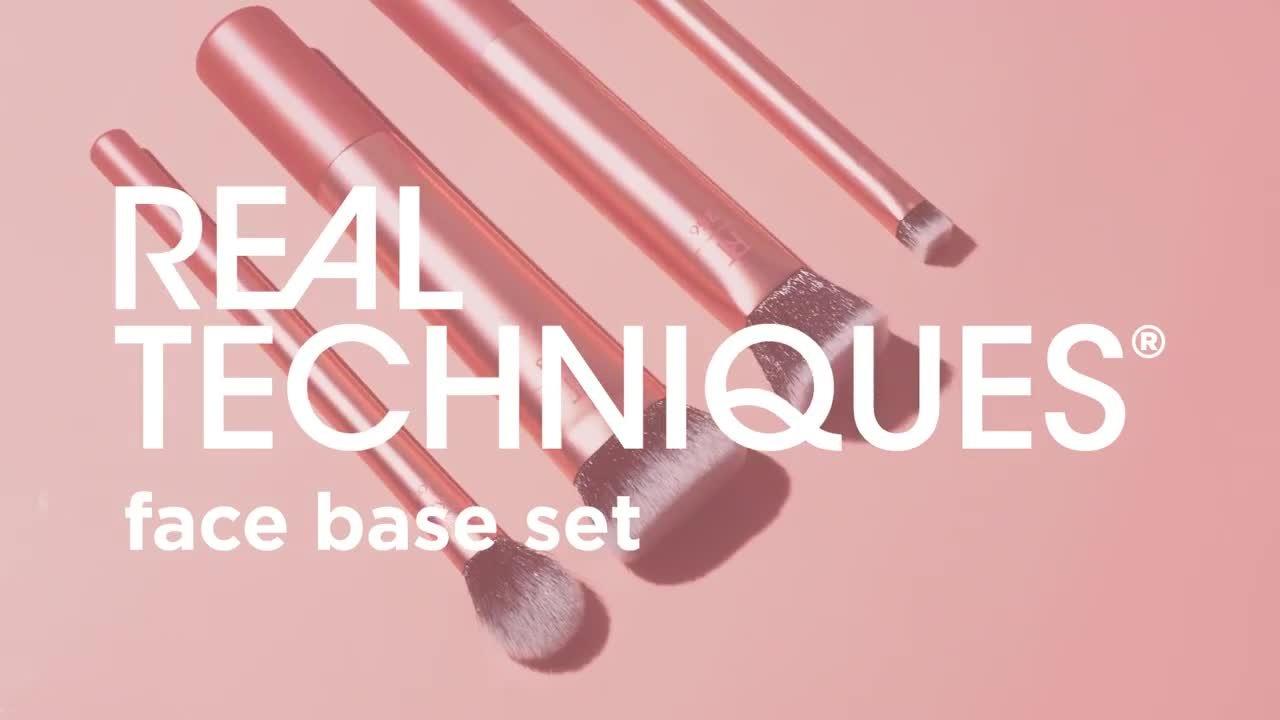 REAL TECHNIQUES FACE BASE SET 4 MULTI USE BRUSH 4 PENNELLI MAKE UP MULTIUSO  - PiùMe