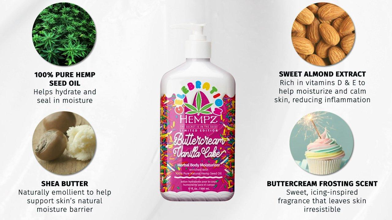 Butter【Cream Ver.】 Hempz - 17.0 oz Buttercream Vanilla Cake Herbal Body