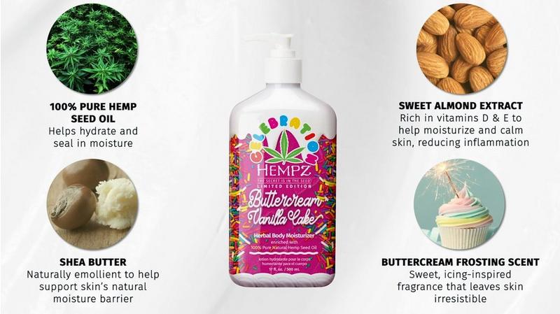 Hempz Buttercream Vanilla Cake Herbal Body Moisturizer #7