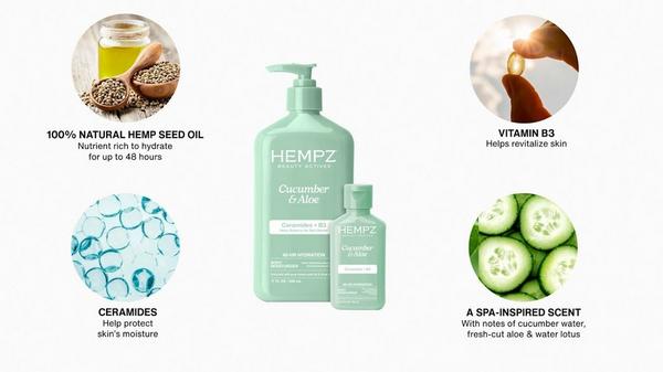 Hempz Cucumber & Aloe Body Moisturizer with Ceramides + B3 #8