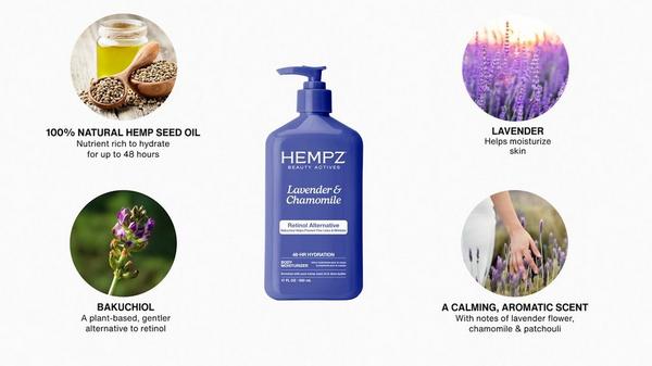 Hempz Lavender & Chamomile Body Moisturizer with Retinol Alternative #8