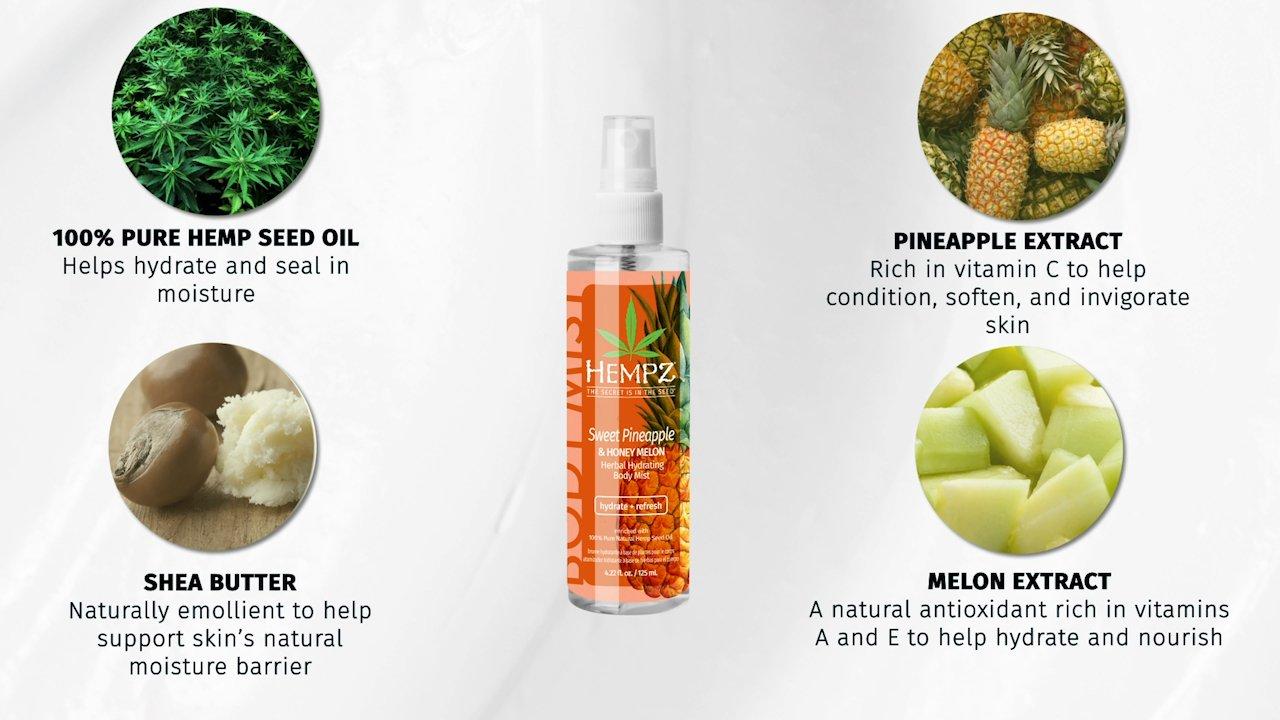 Hempz Sweet Pineapple & Honey Melon Hydrating Bath & Body Oil