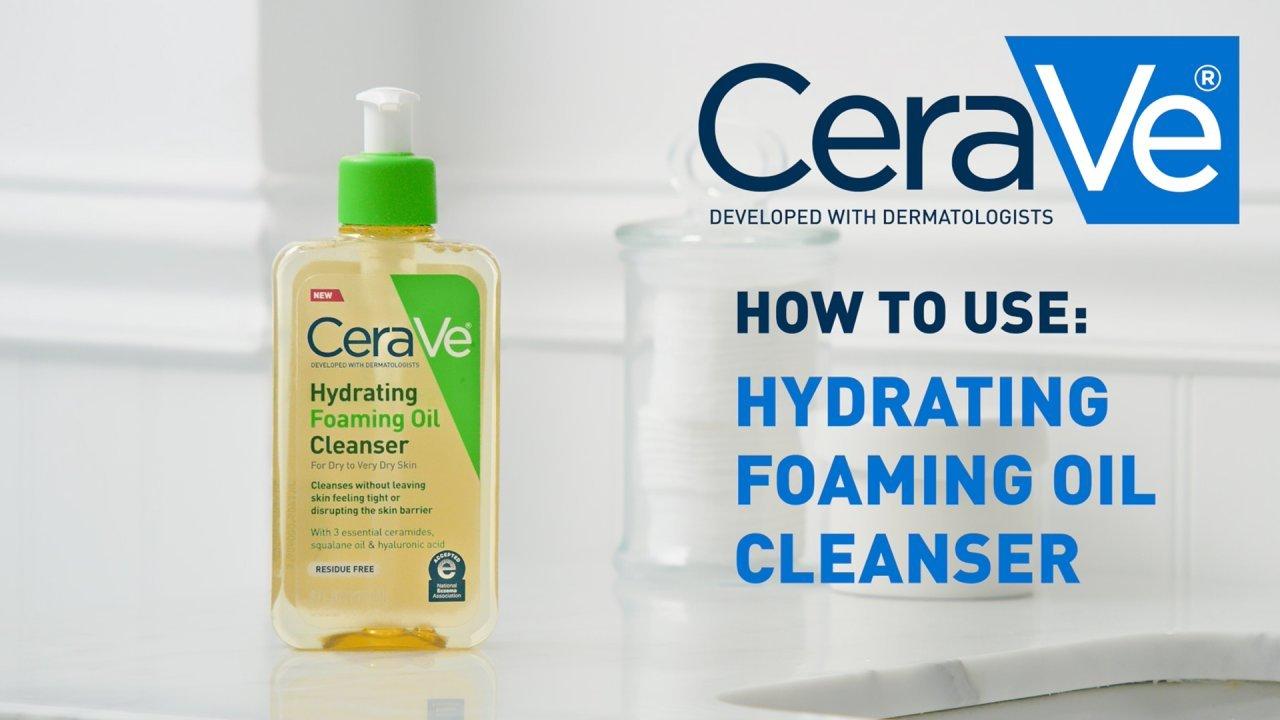 Hydrating Foaming Oil Cleanser with Hyaluronic Acid for Dry Skin - CeraVe