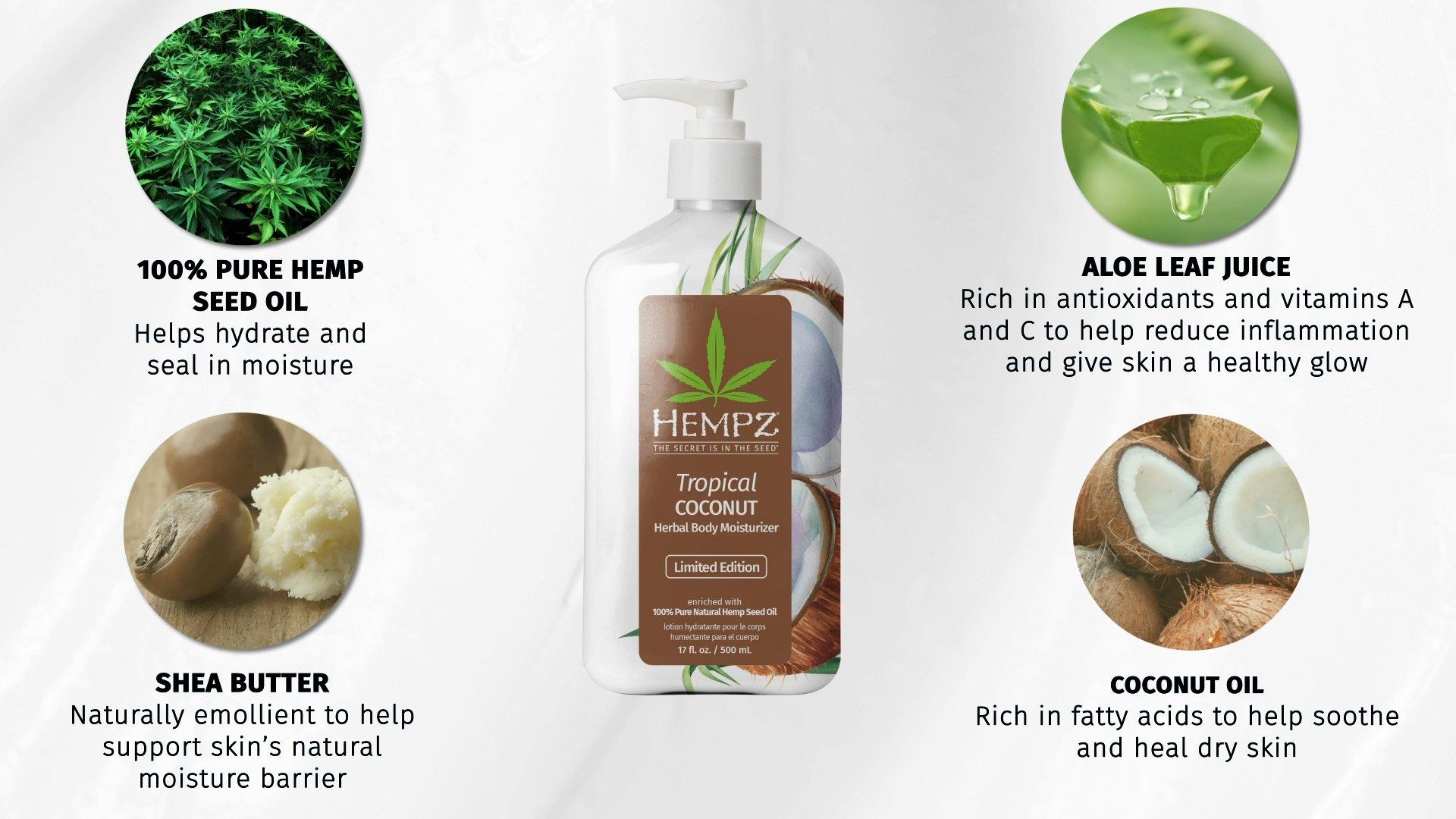 Hempz - Limited Edition Tropical Coconut Herbal Body Moisturizer