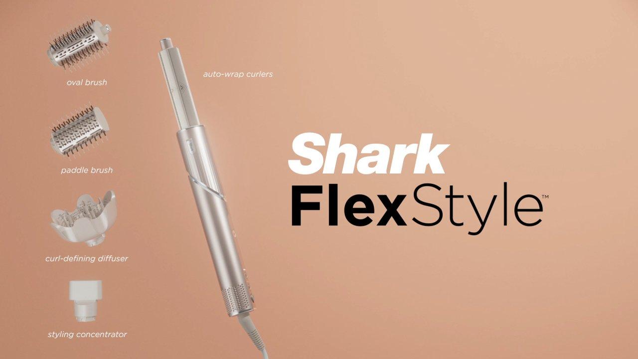 Shark Flexstyle Air Drying & Styling System, Powerful Hair Blow Dryer & Multi-Styler, Stone (HD435)