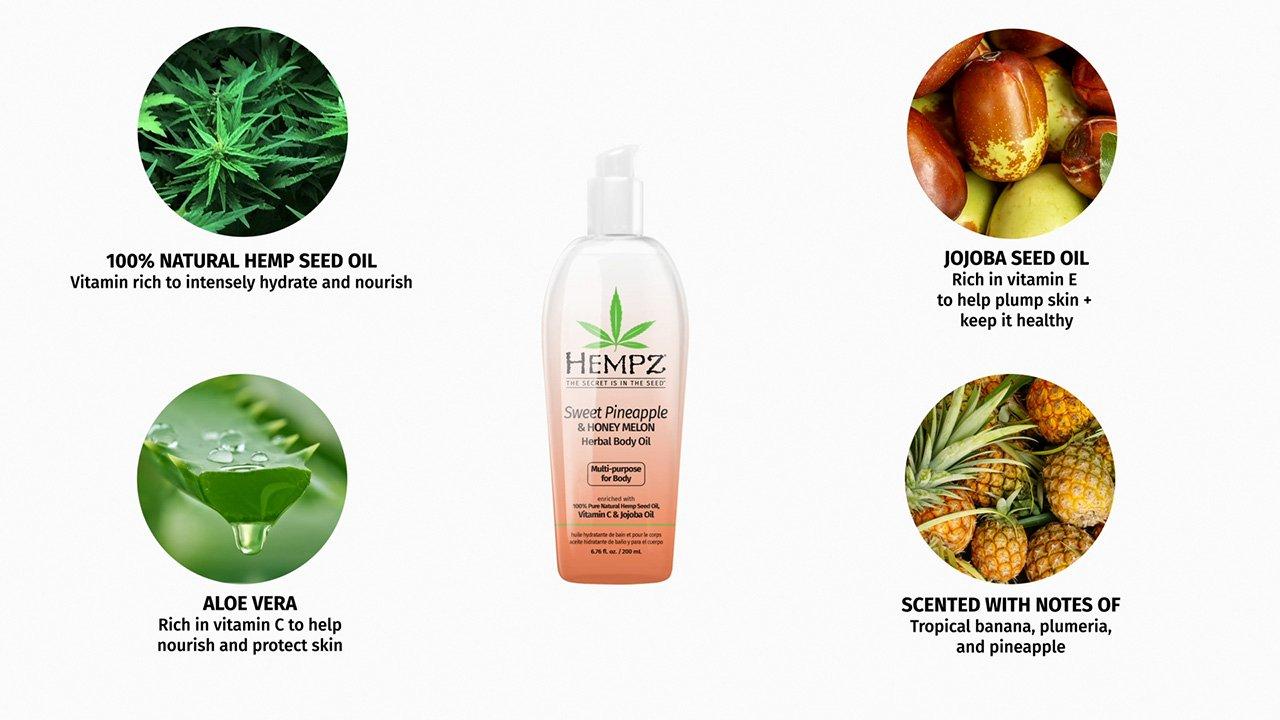 Hempz - Sweet Pineapple Honey Melon Body Oil | Ulta Beauty