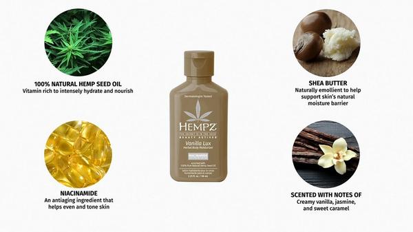 Hempz Vanilla Lux Herbal Body Moisturizer With Niacinamide #7