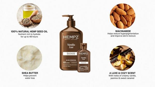 Hempz Vanilla Lux Herbal Body Moisturizer With Niacinamide #8