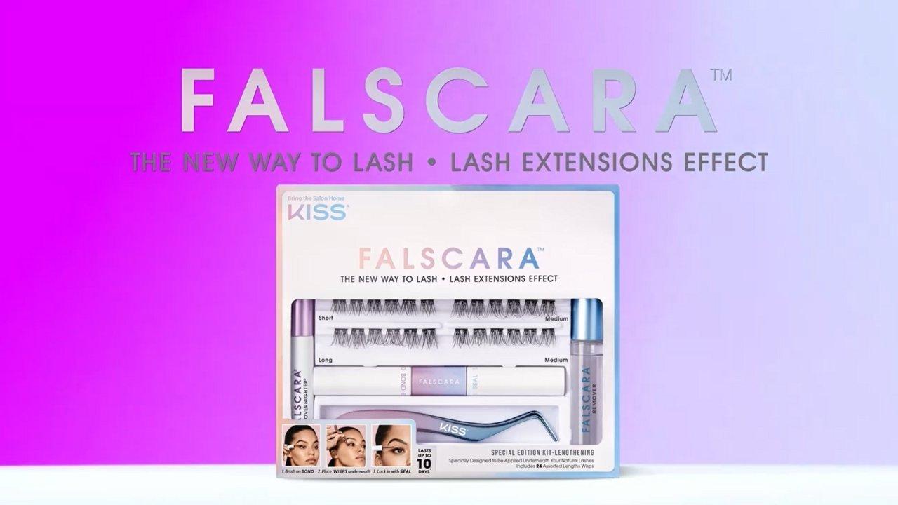KISS Falscara False Eyelash Special Edition Starter Kit, 24 Lash Wisps 