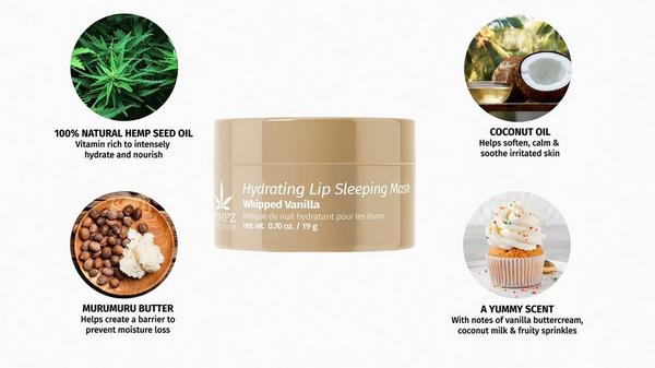 Hempz Whipped Vanilla Hydrating Lip Sleeping Mask #8