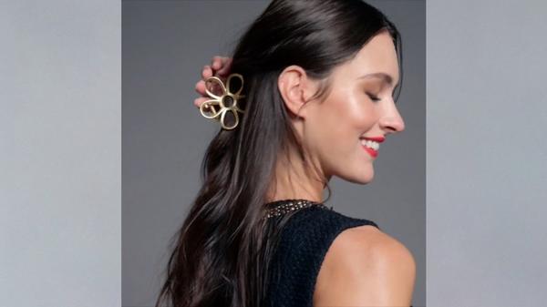 The Hair Edit Gilded Secret Garden Flower Claw Clip #7