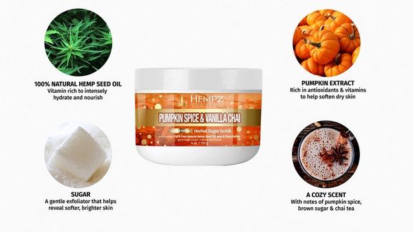 Hempz Limited Edition Pumpkin Spice & Vanilla Chai Herbal Body Scrub #6