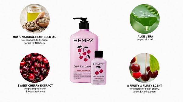 Hempz Dark Red Cherries Body Moisturizer #7