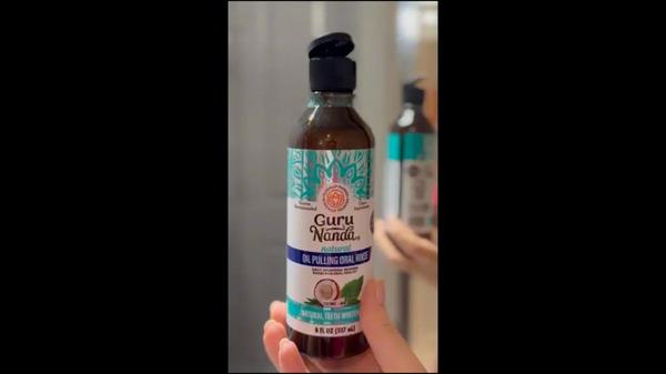 GuruNanda Farmed Mint Oil Pulling Oral Rinse with Essential Oils & Vitamins #7