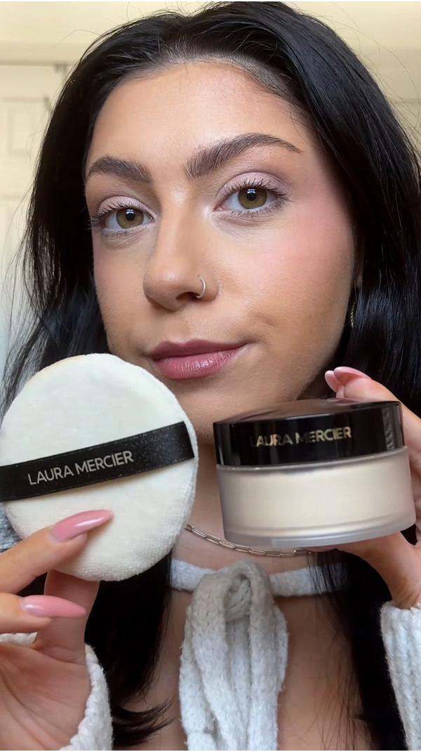 Laura Mercier Indulgent Icons Translucent Loose Setting Powder Ultra-Blur & Velour Puff Set #9