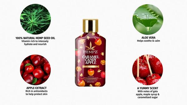 Hempz Limited Edition Caramel Candy Apple Body Moisturizer #7